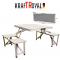 Сгъваема Маса с 4 стола в Куфар за Къмпинг риболов и пикник, алуминиева конструкция KRAFTROYAL
