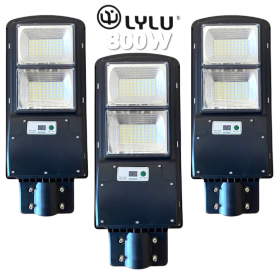 Улична Соларна LED Лампа със сензор LYLU 800W Прожектор 3 броя Улична Соларна LED Лампа със сензор LYLU 800W Прожектор 3 броя