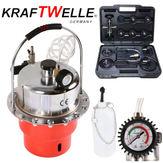 Немски Пневматичен Уред за Смяна на Спирачна Течност KRAFTWELLE