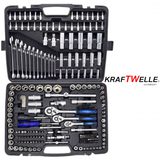 Немско Гедоре 215 части с Ключове 8-22ММ KRAFTWELLE Комплект Инструменти в Куфар Професионален Немско Гедоре 215 части с Ключове 8-22ММ KRAFTWELLE Комплект Инструменти в Куфар Професионален