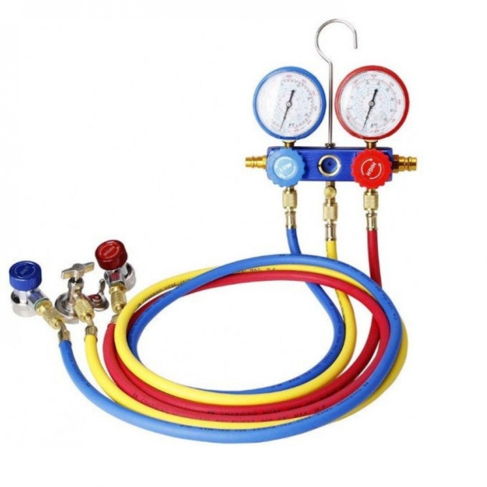 Немски Манометри за авто климатици фреон Комплект манометър Манометри за климатик Манометричен Блок Немски Манометри за авто климатици фреон Комплект манометър Манометри за климатик Манометричен Блок