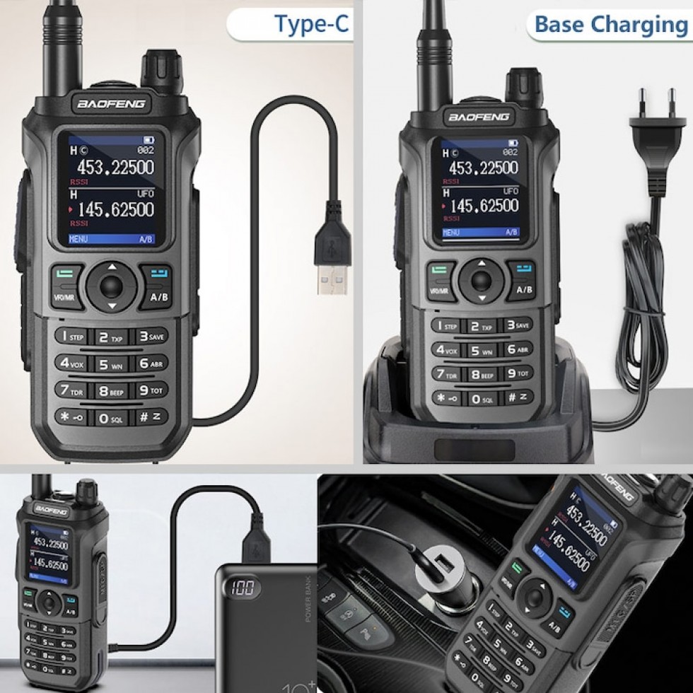 Радиостанция Преносима BAOFENG UV-21 PRO V2 Тричестотна Лента Безжично Съпоставяне на Честотите USB C зареждане FM радио Радиостанция Преносима BAOFENG UV-21 PRO V2 Тричестотна Лента Безжично Съпоставяне на Честотите USB C зареждане FM радио