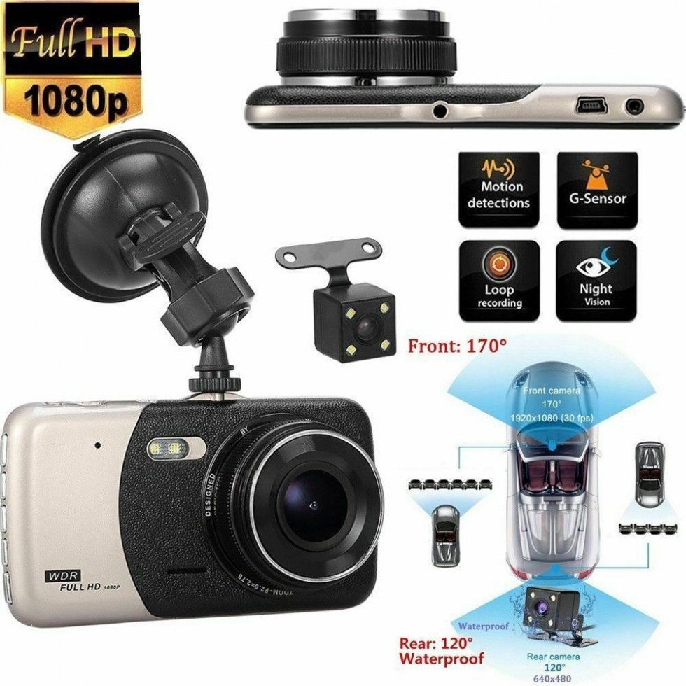 Авто Видеорегистратор + ПОДАРЪК камера за задно виждане WDR Full HD 1080 Авто Видеорегистратор + ПОДАРЪК камера за задно виждане WDR Full HD 1080