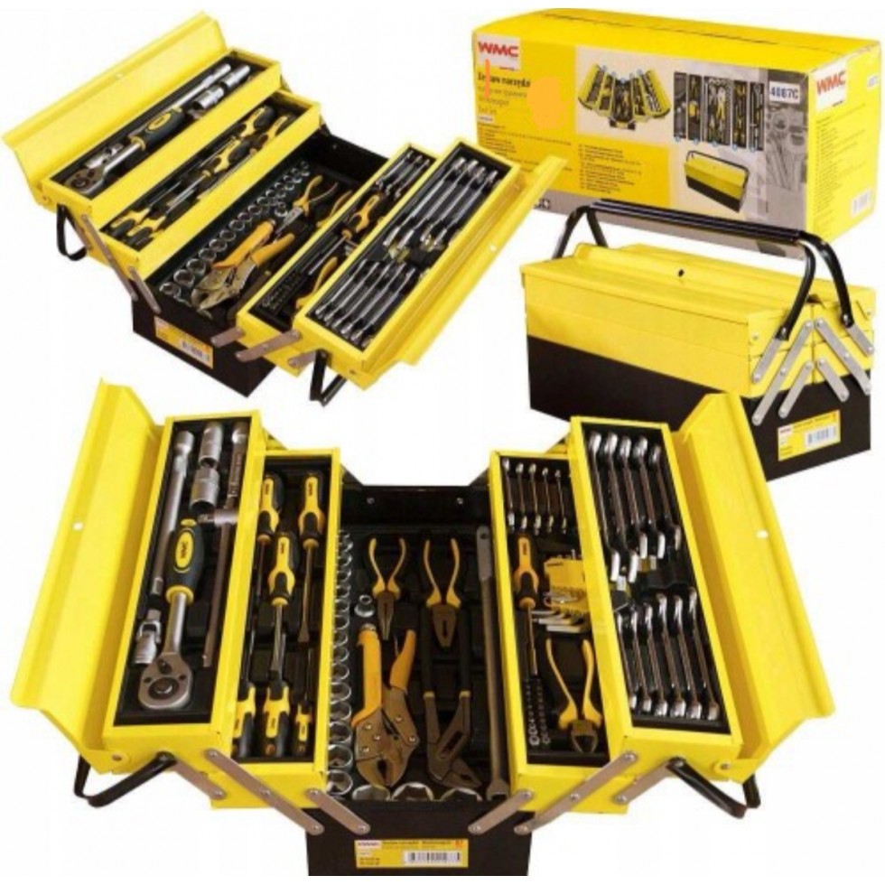 Комплект Инструменти WMC в практичен метален куфар 60 части Комплект Инструменти WMC в практичен метален куфар 60 части