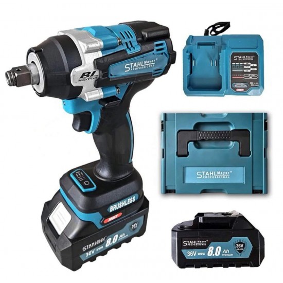 Акумулаторен Гайковерт - Винтоверт Импакт STAHLMAYER 36V 8,0AH 850Nm Безчетков