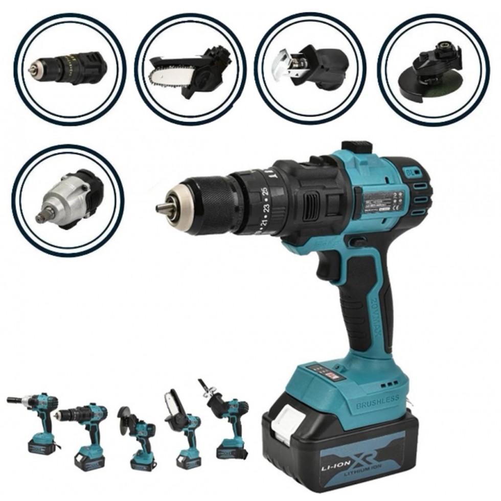 5в1 Мултифункционален Акумулаторен Инструмент 5 Глави 36V 8,0AH KRAFT ROYAL Винтоверт Гайковерт Саблен Трион Резачка за Клони и Ъглошлайф 5в1 Мултифункционален Акумулаторен Инструмент 5 Глави 36V 8,0AH KRAFT ROYAL Винтоверт Гайковерт Саблен Трион Резачка за Клони и Ъглошлайф