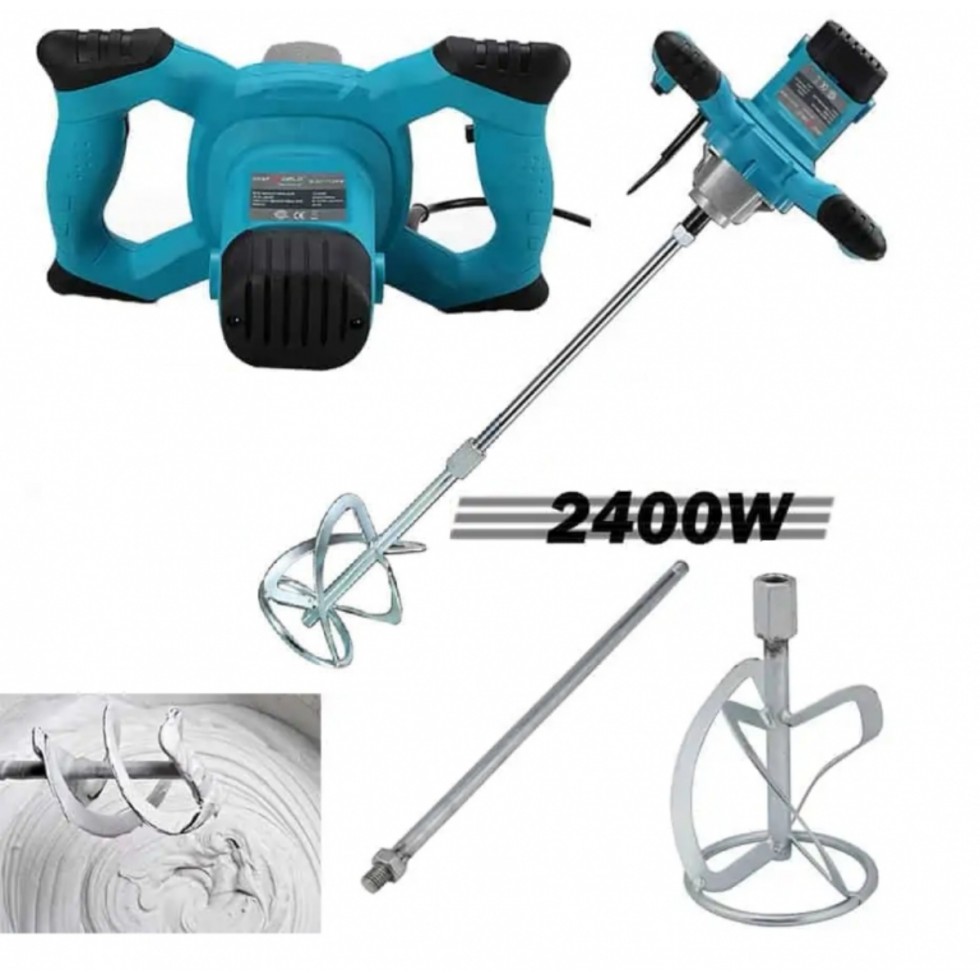 Пробивна Бормашина Перфоратор Ударен 1600W KRAFT + Бъркалка за Бетон 2400W Миксер за Цимент Kraft