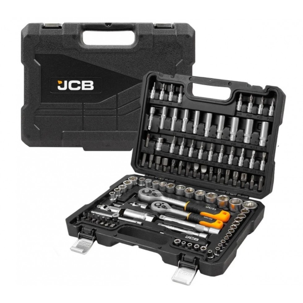 Гедоре Професионално 108 части 1/4' и 3/8' 4-22мм JCB Хром Ванадиева Стомана Гедоре Професионално 108 части 1/4' и 3/8' 4-22мм JCB Хром Ванадиева Стомана