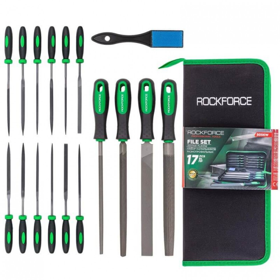 Комплект Пили ROCKFORCE Пила 17 части 4 големи 12 малки 1 телена четка Комплект Пили ROCKFORCE Пила 17 части 4 големи 12 малки 1 телена четка