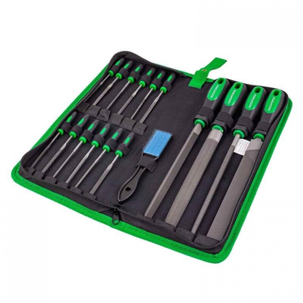 Комплект Пили ROCKFORCE Пила 17 части 4 големи 12 малки 1 телена четка Комплект Пили ROCKFORCE Пила 17 части 4 големи 12 малки 1 телена четка