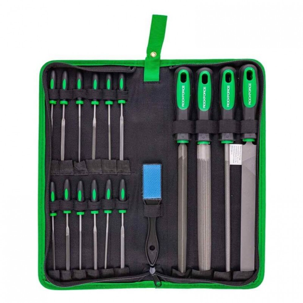 Комплект Пили ROCKFORCE Пила 17 части 4 големи 12 малки 1 телена четка Комплект Пили ROCKFORCE Пила 17 части 4 големи 12 малки 1 телена четка