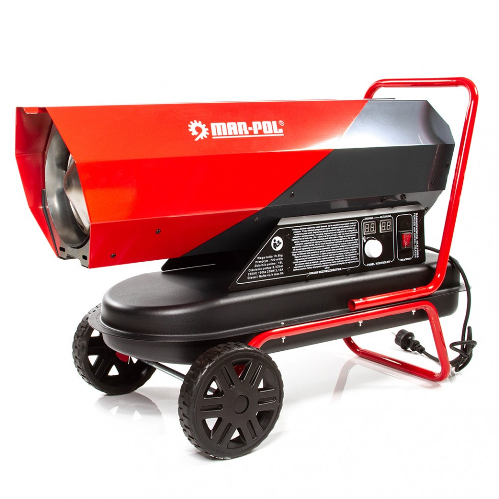 Дизелов Калорифер MAR-POL 40 kW, 720 м³/час, 19 литра, LCD дисплей, термостат и регулатор Маслен Нагревател ПОЛША Дизелов Калорифер MAR-POL 40 kW, 720 м³/час, 19 литра, LCD дисплей, термостат и регулатор Маслен Нагревател ПОЛША