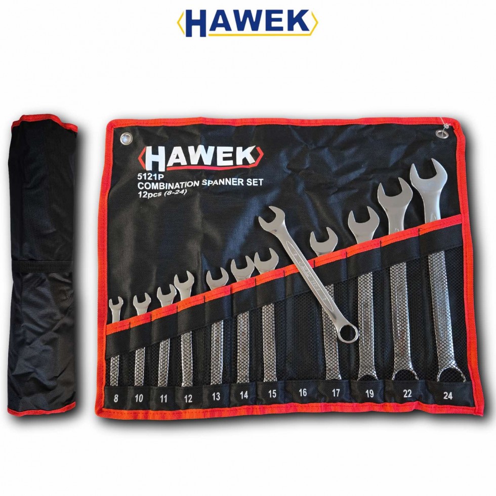 Професионален Комплект Звездогаечни Ключове HAWEK 12 части 8-24мм Професионален Комплект Звездогаечни Ключове HAWEK 12 части 8-24мм