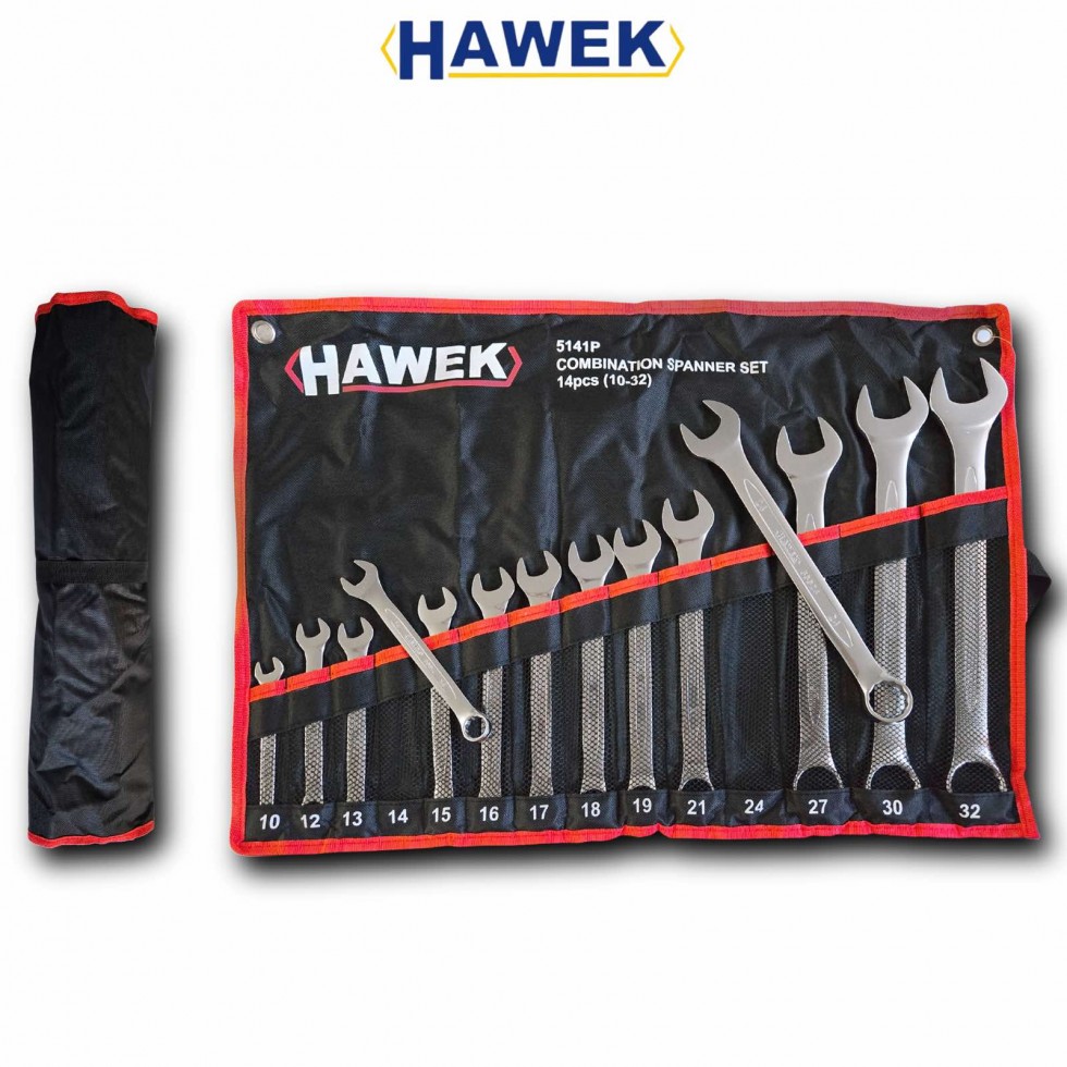 Професионален Комплект Звездогаечни Ключове HAWEK 14 части 10-32мм Професионален Комплект Звездогаечни Ключове HAWEK 14 части 10-32мм