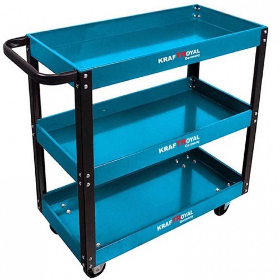 Количка за Инструменти KRAFT с 3 етажерки Рафта Количка за Инструменти KRAFT с 3 етажерки Рафта