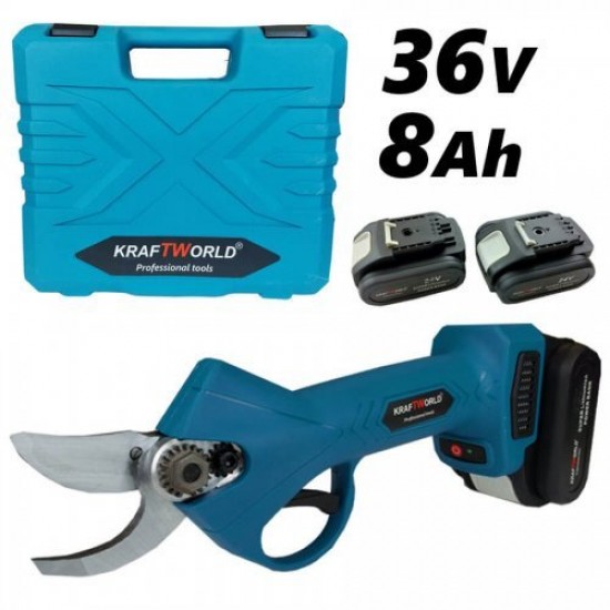 Акумулаторна Ножица Безчеткова KRAFT 36V 8,0AH Безжична градинска резачка