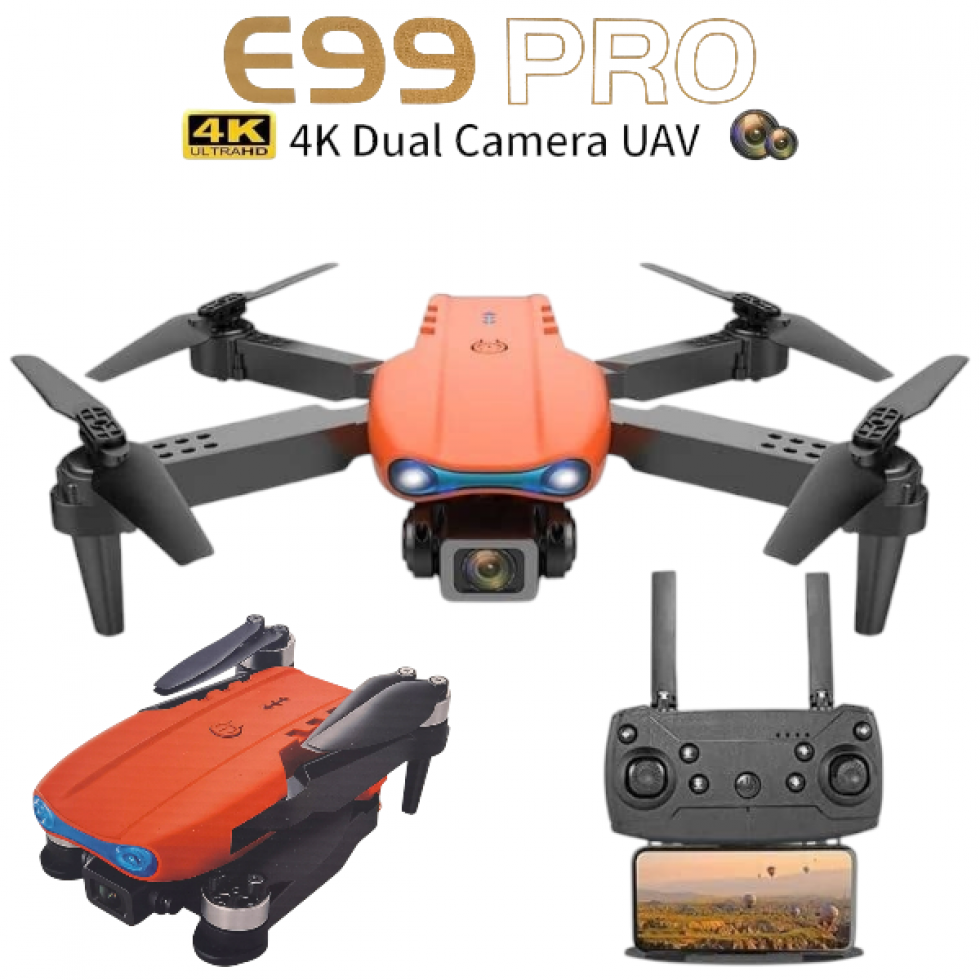 Сгъваем Дрон Е99 PRO 4К HD Камера PRO 2 камери Drone Дистанционно Управление Професионална Сгъваем Дрон Е99 PRO 4К HD Камера PRO 2 камери Drone Дистанционно Управление Професионална