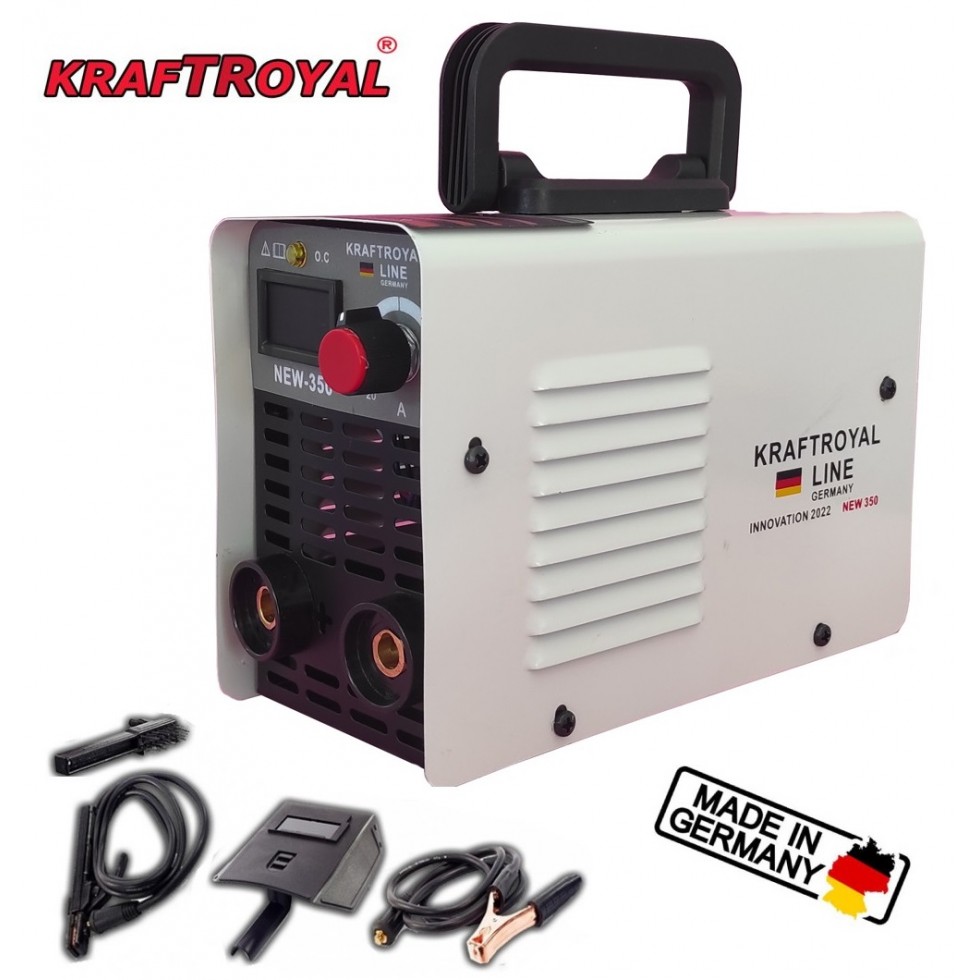 Инверторен Електрожен 350А KraftRoyal + Соларни Очила дисплей IGBT Заваръчна Техника 350A Инверторен Електрожен 350А KraftRoyal + Соларни Очила дисплей IGBT Заваръчна Техника 350A