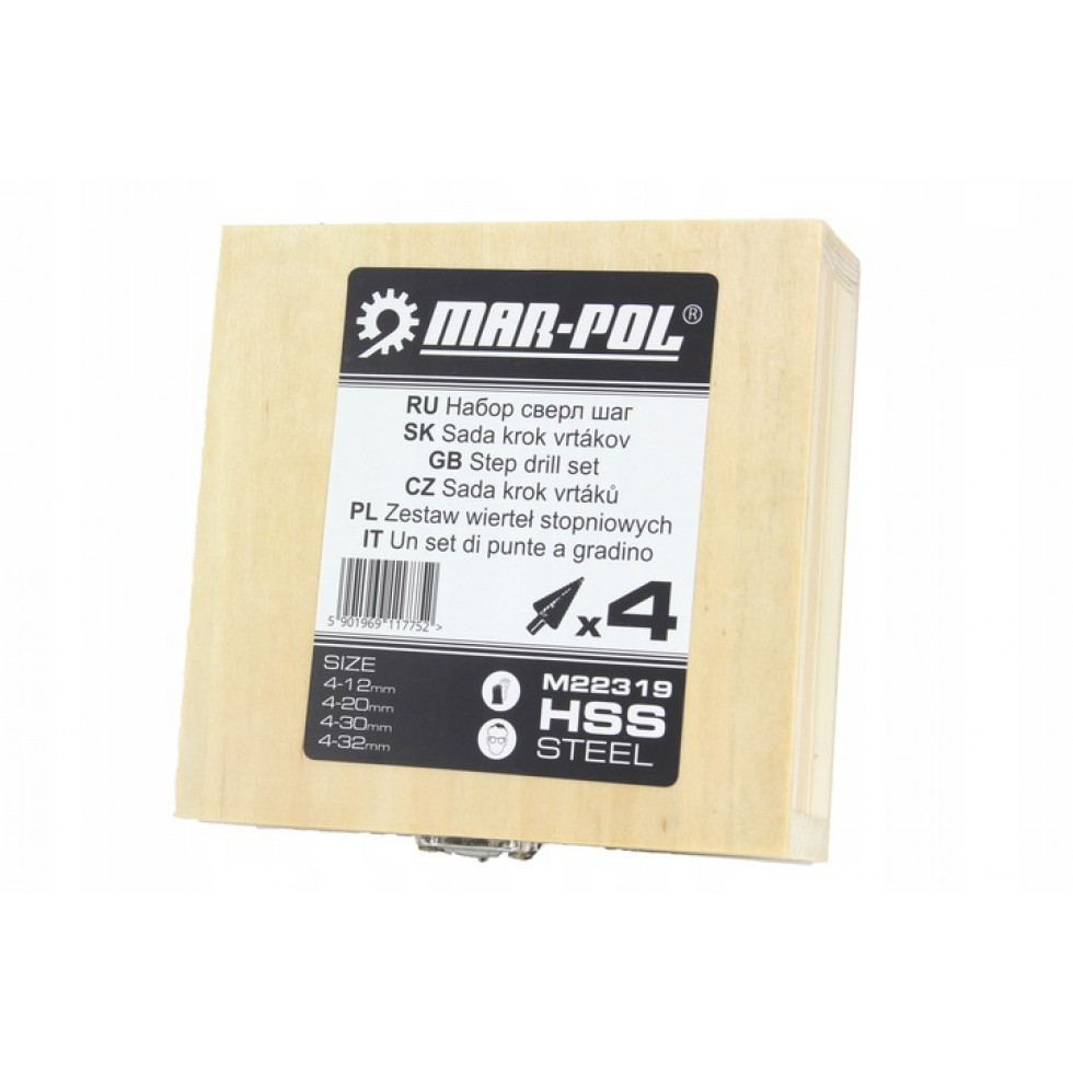 Комплект Свредла за дърво 4 броя Бурия MAR-POL Полша Комплект Свредла за дърво 4 броя Бурия MAR-POL Полша