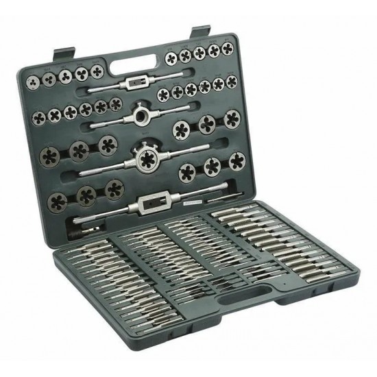 Метчици и Плашки Професионални 110 части за нарязване на Резби STAHLMAYER Метчици и Плашки Професионални 110 части за нарязване на Резби STAHLMAYER