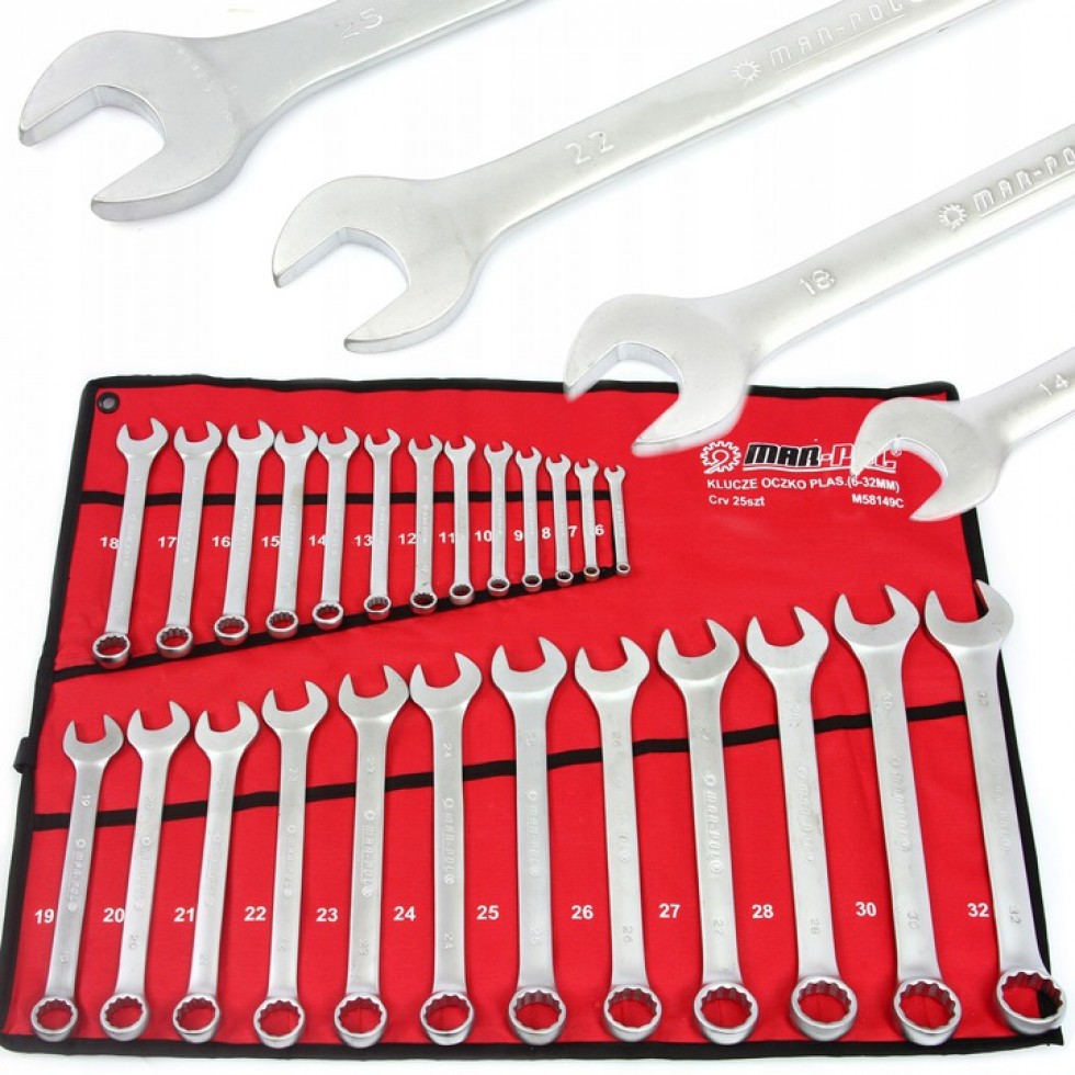 Комплект 25 части звездогаечни ключове 6мм- 32 мм Mar-Pol Комплект 25 части звездогаечни ключове 6мм- 32 мм Mar-Pol
