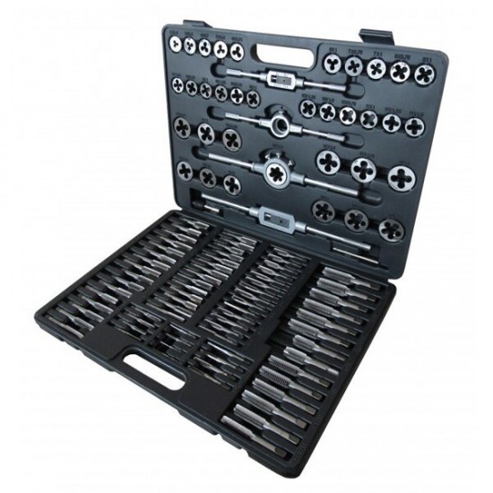 Метчици и Плашки Професионални 110 части за нарязване на Резби STAHLMAYER