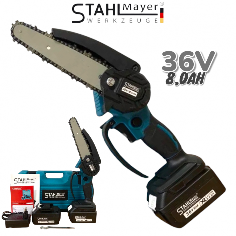 Акумулаторен Трион за Клони STAHLMAYER 36V 8.0Ah 15см шина Акумулаторен Трион за Клони STAHLMAYER 36V 8.0Ah 15см шина
