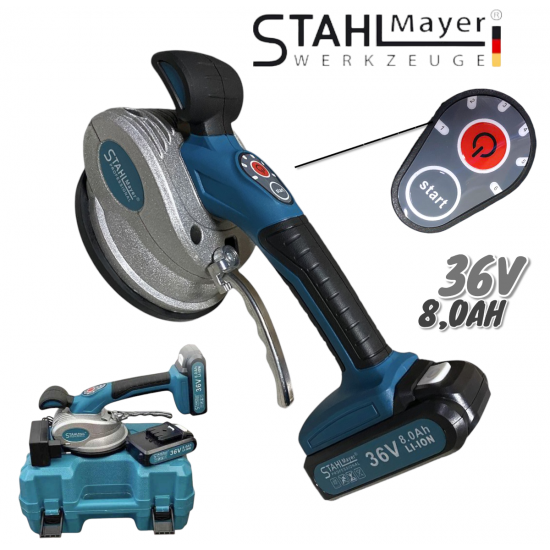 Акумулаторна Вендуза за Плочки 36V 8,0AH STAHLMAYER Вибромашина