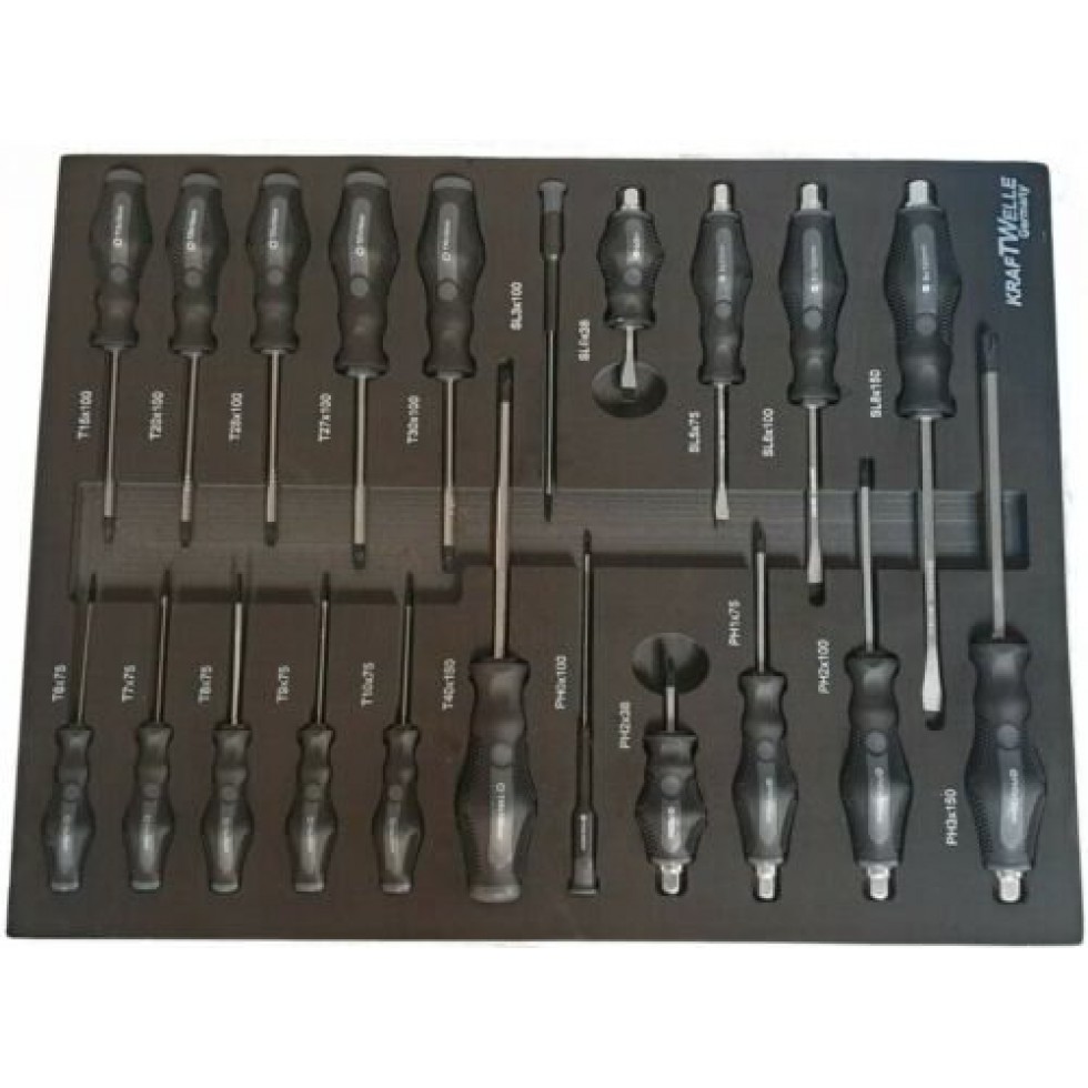 Немска Количка с Инструменти Шкаф с 7 чекмеджета 6 пълни KRAFTWELLE Немска Количка с Инструменти Шкаф с 7 чекмеджета 6 пълни KRAFTWELLE