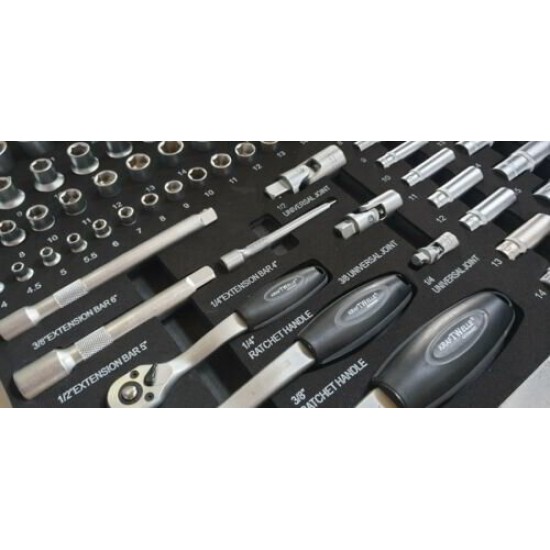 Немска Количка с Инструменти Шкаф с 7 чекмеджета 6 пълни KRAFTWELLE