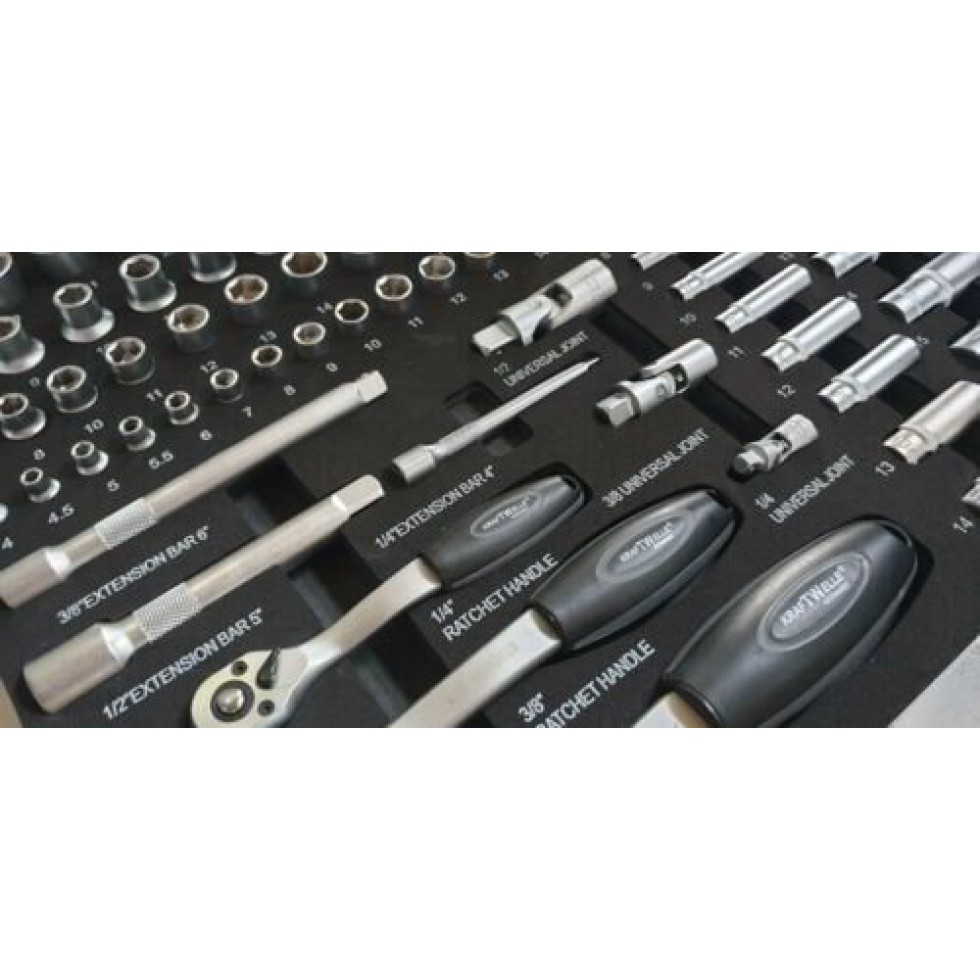 Немска Количка с Инструменти Шкаф с 7 чекмеджета 6 пълни KRAFTWELLE Немска Количка с Инструменти Шкаф с 7 чекмеджета 6 пълни KRAFTWELLE