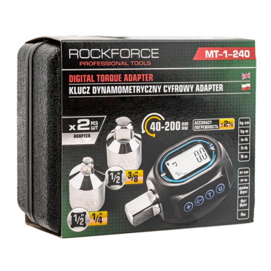 Цифров Динамометричен Адаптер 1/2” 40-200 Nm ROCKFORCE Цифров Динамометричен Адаптер 1/2” 40-200 Nm ROCKFORCE