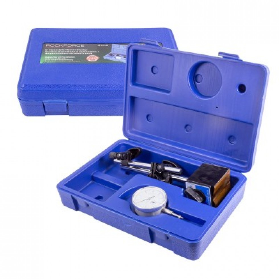 Индикаторен Часовник 0 - 10мм + магнитна Стойка ROCKFORCE