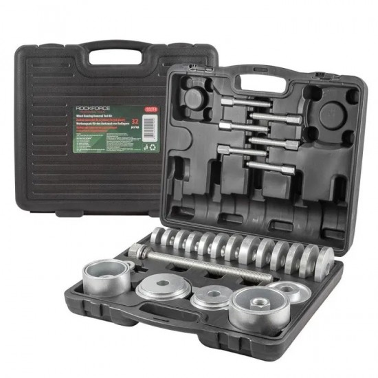 Скоба за Лагери и Главини 32 части ROCKFORCE Скоби Комплект Втулки Скоба за Лагери и Главини 32 части ROCKFORCE Скоби Комплект Втулки