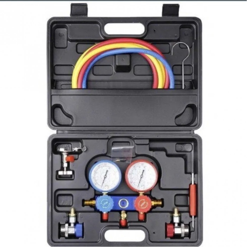 Манометър за Диагностика на Климатици Комплект за фреон R12, R22, R134A, R410A, R404A климатик