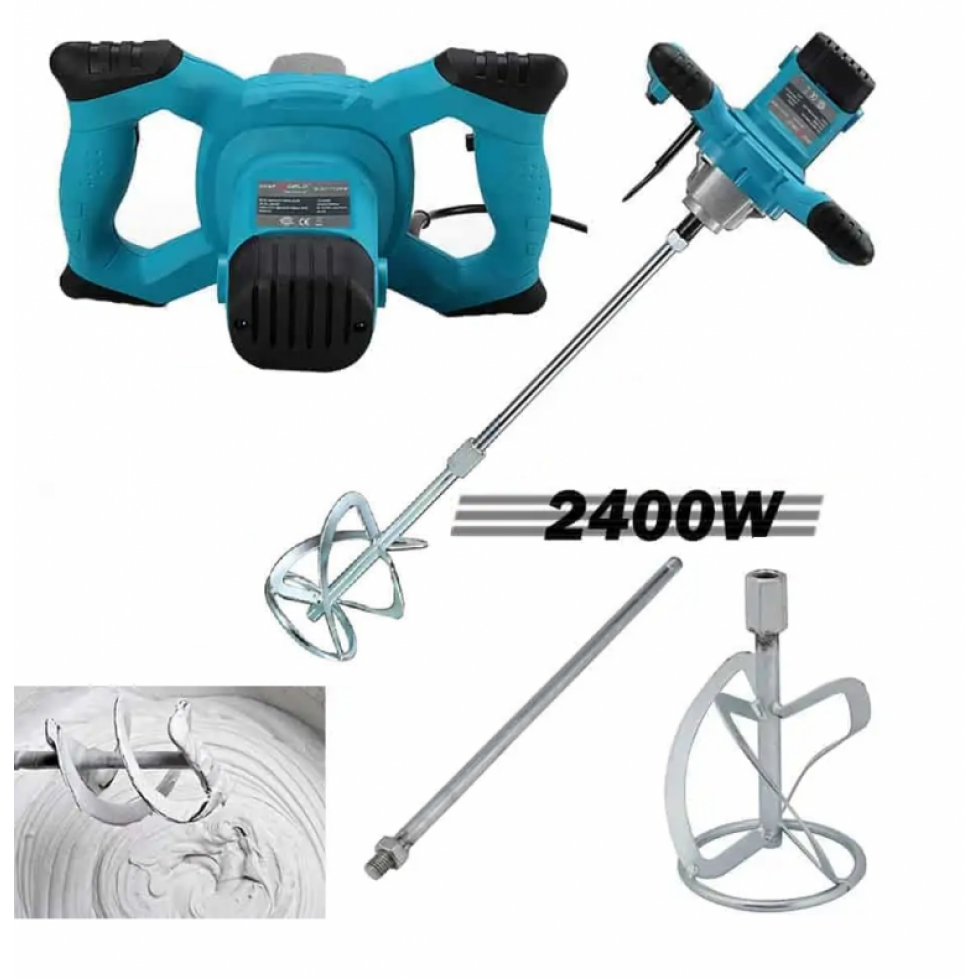 Строителен Миксер 2400W Бъркалка за Бетон цимент KRAFT