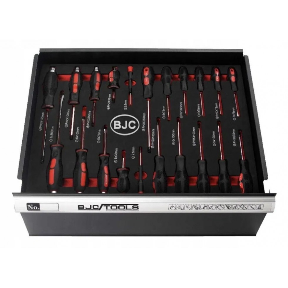 Професионален Шкаф с инструменти за сервиз BJC 7 пълни чекмеджета