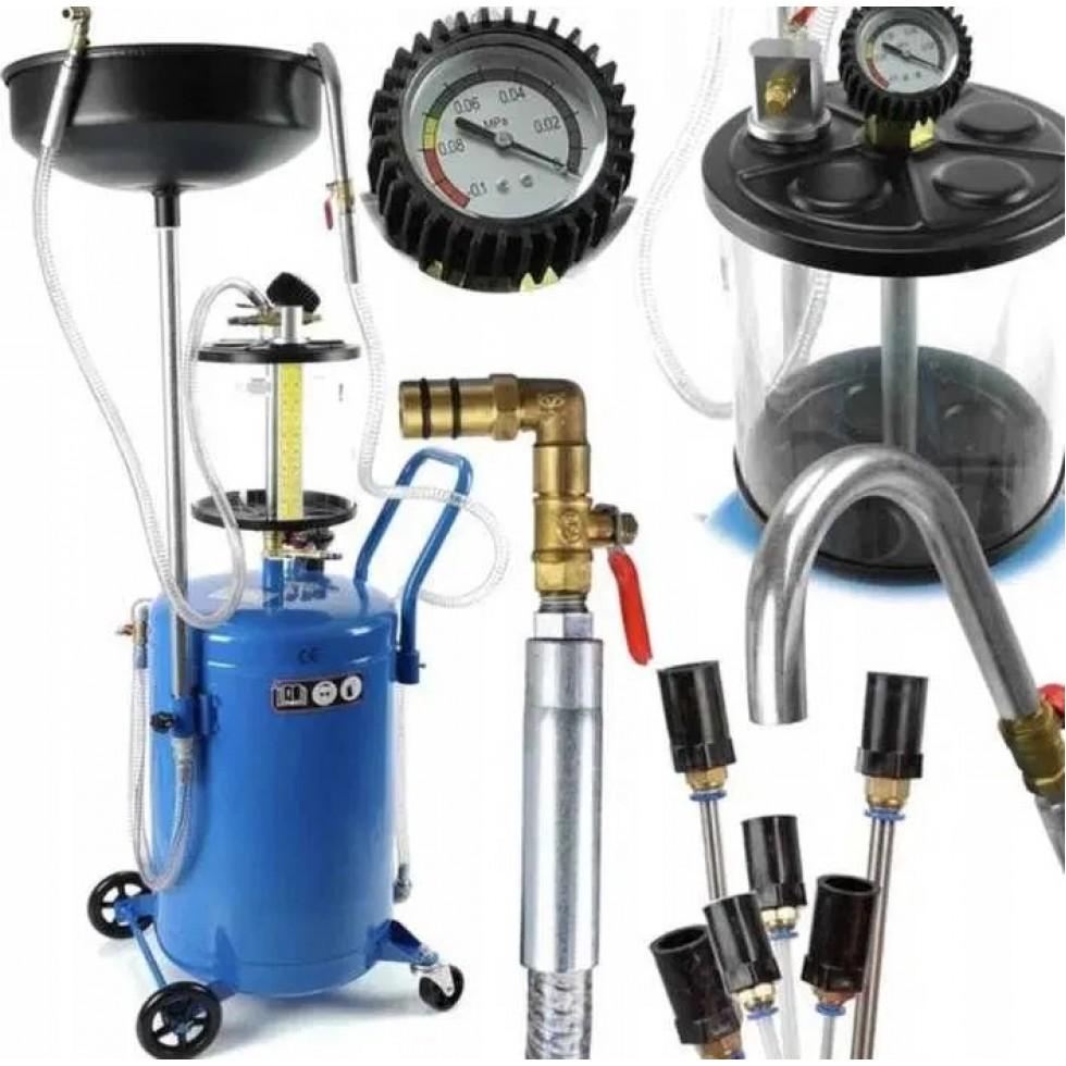 Масларка Пневматична 80 литра система за събиране на масло