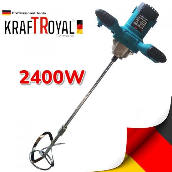 Строителен Миксер 2400W Бъркалка за Бетон цимент KRAFT Строителен Миксер 2400W Бъркалка за Бетон цимент KRAFT