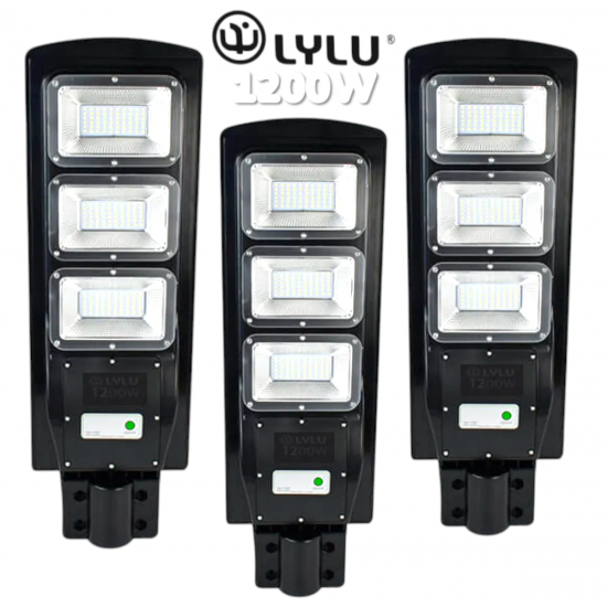 Улична Соларна LED Лампа LYLU 1200W ВОДОУСТОЙЧИВА 3 БРОЯ