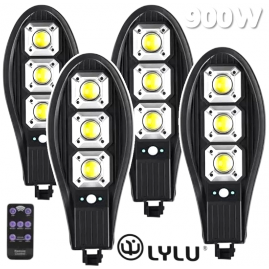 Соларна LED Лампа 900W LYLU Прожектор 4 броя Соларна LED Лампа 900W LYLU Прожектор 4 броя