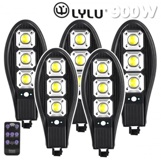 Соларна LED Лампа 900W LYLU Прожектор 5 броя Соларна LED Лампа 900W LYLU Прожектор 5 броя