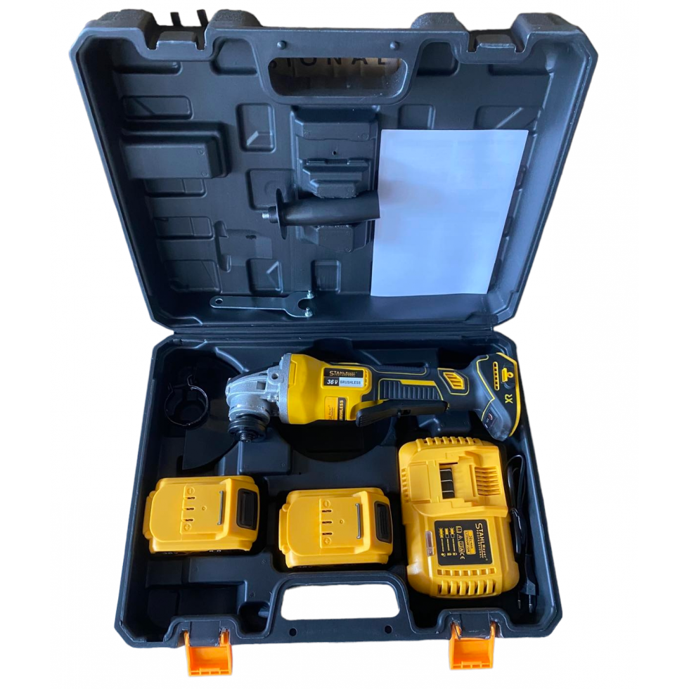 Акумулаторен Безчетков Ъглошлайф 36V 8,0AH STAHLMAYER Безжичен Шлайф Акумулаторен Безчетков Ъглошлайф 36V 8,0AH STAHLMAYER Безжичен Шлайф