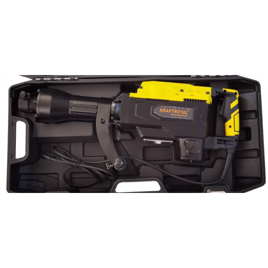 Професионелен Къртач 3800W KRAFTROYAL За Мащабни Проекти 2х Накрайника за къртене и пробиване Професионелен Къртач 3800W KRAFTROYAL За Мащабни Проекти 2х Накрайника за къртене и пробиване