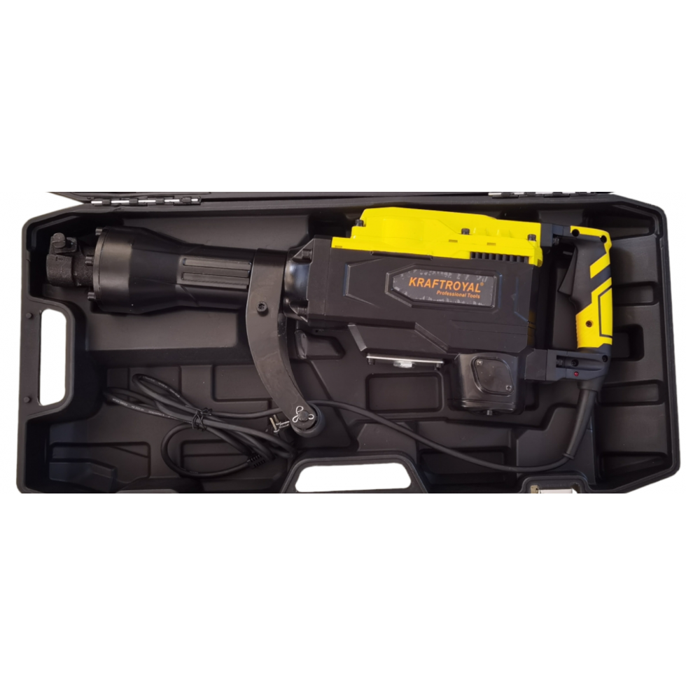 Професионелен Къртач 3800W KRAFTROYAL За Мащабни Проекти 2х Накрайника за къртене и пробиване Професионелен Къртач 3800W KRAFTROYAL За Мащабни Проекти 2х Накрайника за къртене и пробиване