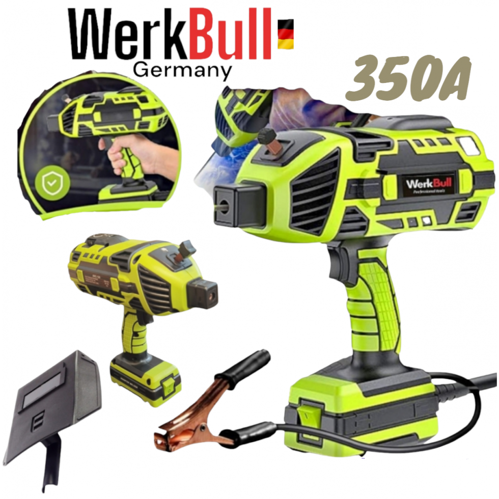 Професионелен Електрожен тип Пистолет 350A WERKBULL Инверторен Заваръчен Апарат Професионелен Електрожен тип Пистолет 350A WERKBULL Инверторен Заваръчен Апарат