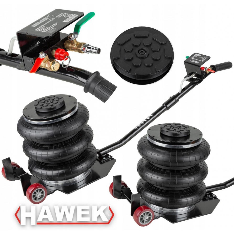 Пневматичен Крик Балон 3,5 тона с 3 Въздушни Възглавници HAWEK HW-1012 Пневматичен Крик Балон 3,5 тона с 3 Въздушни Възглавници HAWEK HW-1012