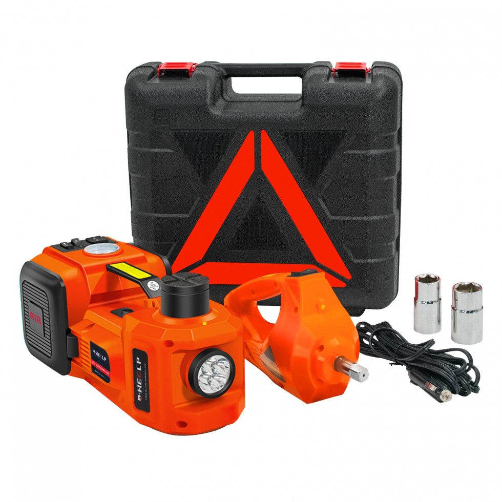 Комплект Електрически Хидравличен Крик 3в1 - Компресор , Електрически Ударен Гайковерт , Крик Комплект Електрически Хидравличен Крик 3в1 - Компресор , Електрически Ударен Гайковерт , Крик