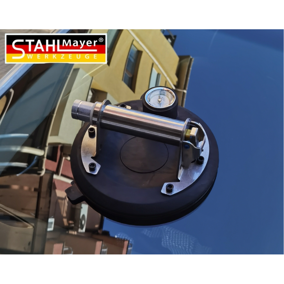 Акумулаторна Вакум Помпа за Плочки Вендуза с Манометър STAHLMAYER до 150кг Вакуум с батерия Акумулаторна Вакум Помпа за Плочки Вендуза с Манометър STAHLMAYER до 150кг Вакуум с батерия