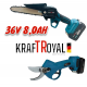 Акумулаторна Лозарска Ножица и Трион за Клони Безчеткова Резачка 4 броя Батерии 20см шина 36V 8,0AH KRAFT ROYAL 2в1 Акумулаторна Лозарска Ножица и Трион за Клони Безчеткова Резачка 4 броя Батерии 20см шина 36V 8,0AH KRAFT ROYAL 2в1